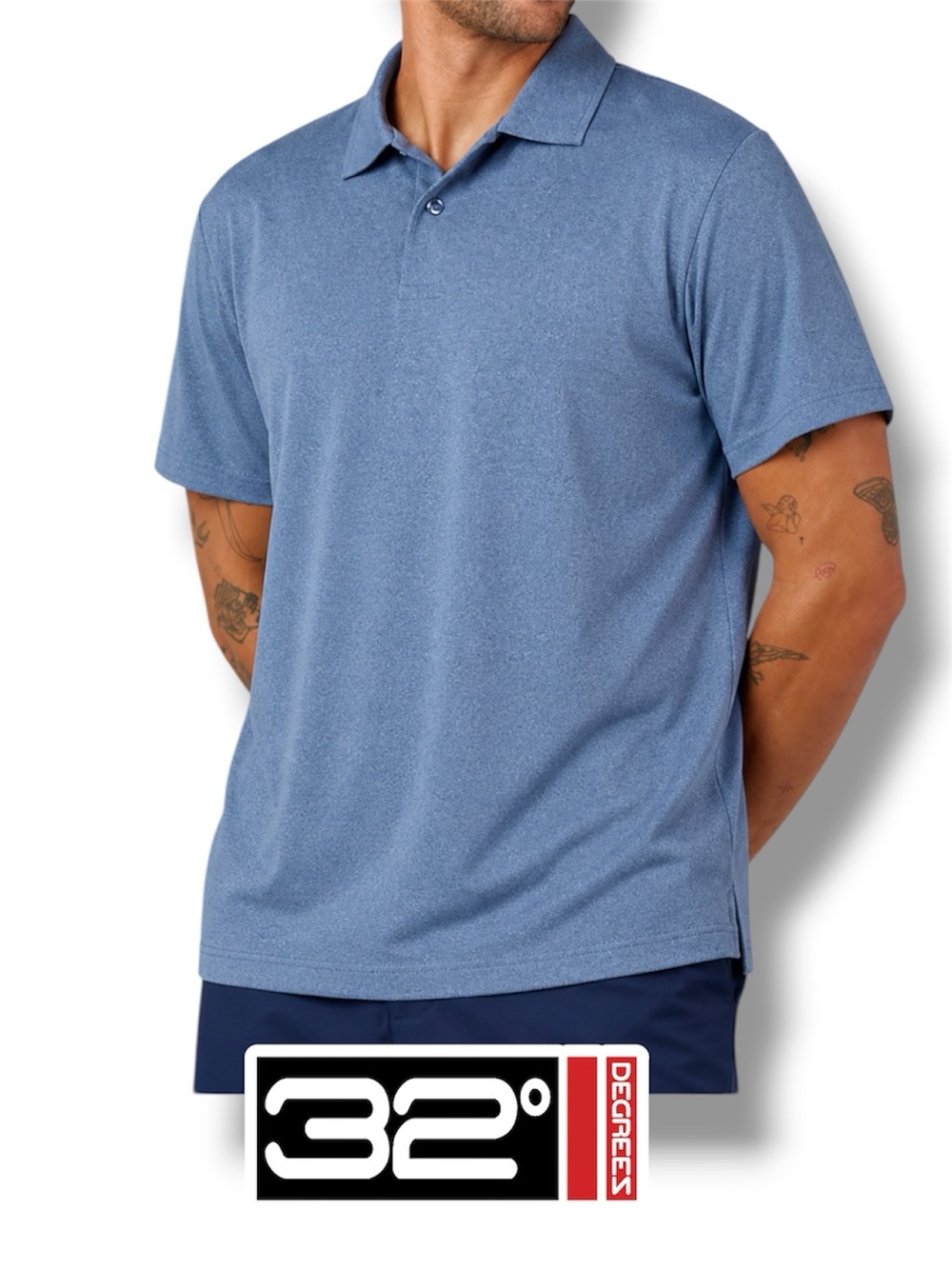 32 Degrees Heather Polo Shirt Short Sleeve Mens Size XXL